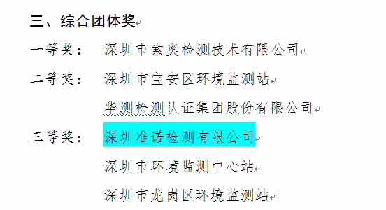 深圳市第二届生态环境监测专业技术人员大比武